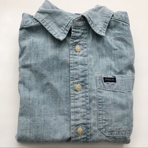 {preloved} Boys Polo Chambray Button Up